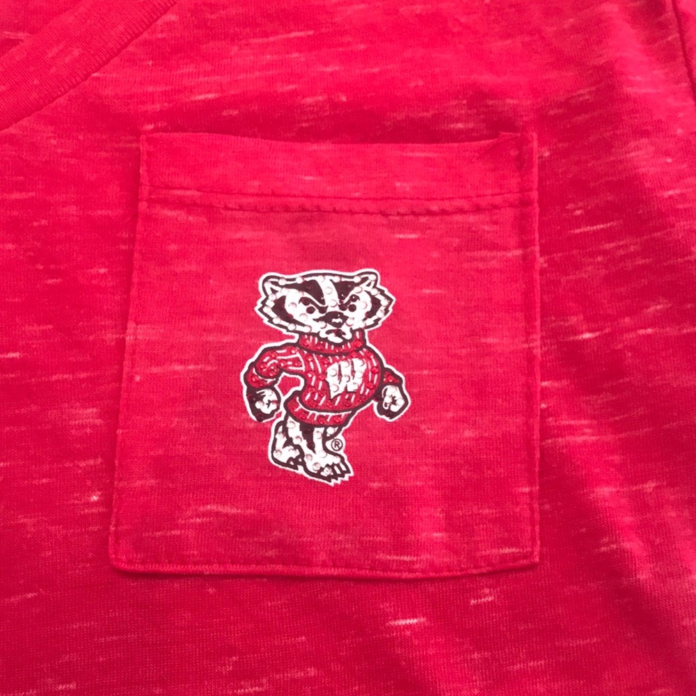 WI Badger VNeck Tshirt Never Worn